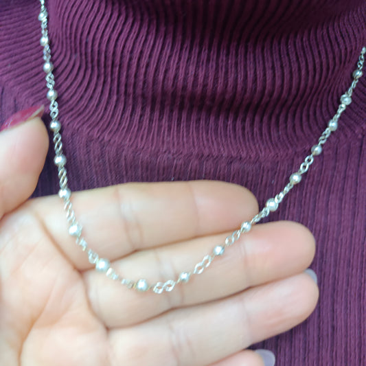 Gargantilla Perlas Mini Plata.