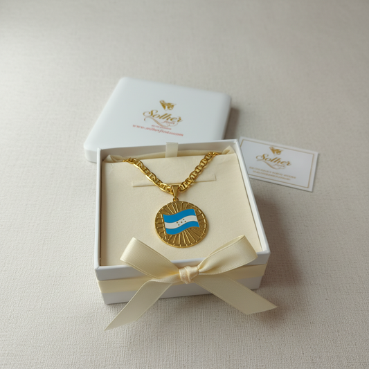 Cadena con Colgante Medalla M Gold H .