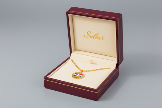 Cadena con Colgante Medalla República Dominicana 🇩🇴 T: M