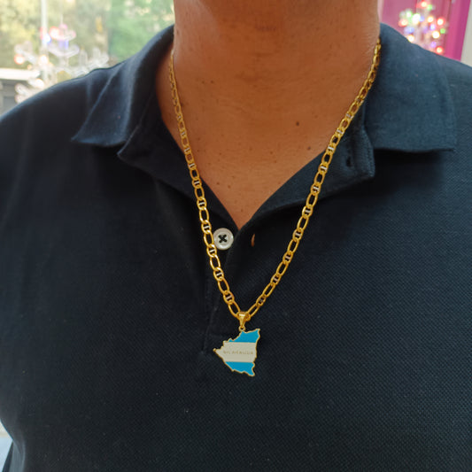 Cadena ⛓️ con Colgante Mapa Nicaragua 🇳🇮. T:L