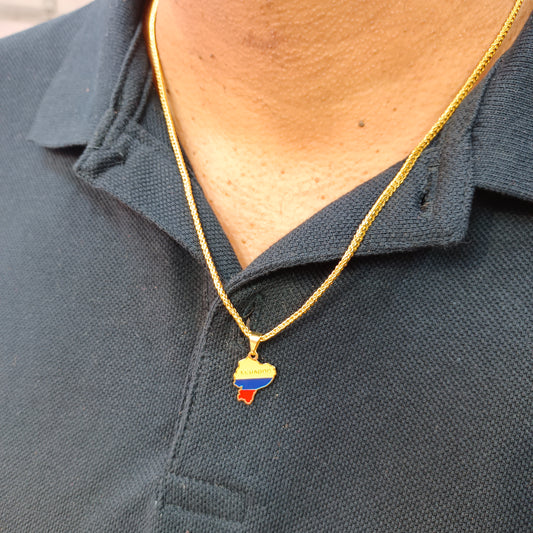 Cadena ⛓️ con Colgante Mapa Ecuador 🇪🇨 T: M