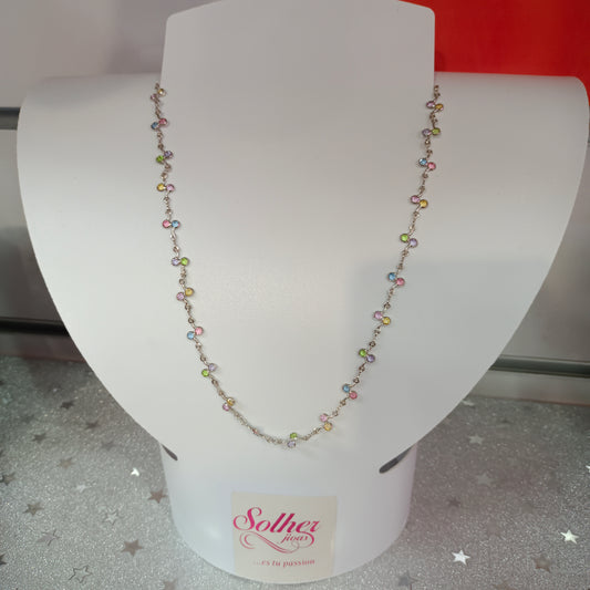 Gargantilla Lirios Arcoiris Silver