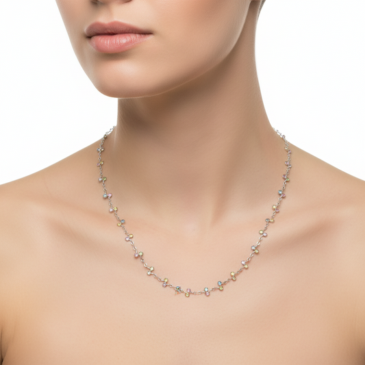 Gargantilla Lirios Arcoiris Silver