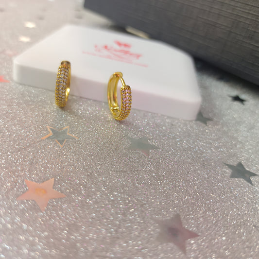Argollas con circonitas finas Gold.T:L