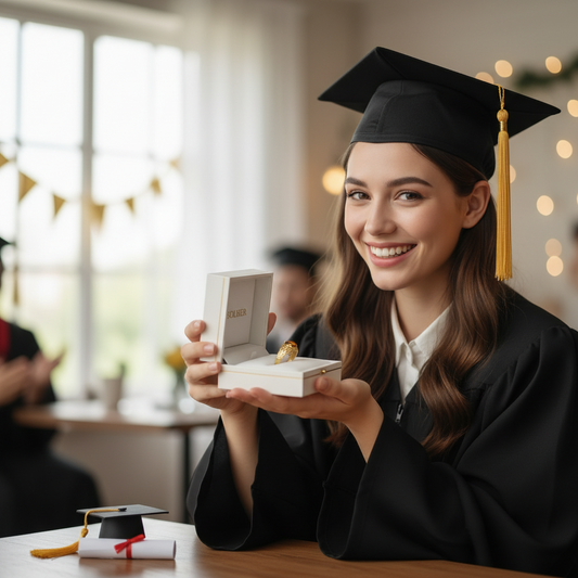 Anillo 🎓 graduación para Chica Gold.