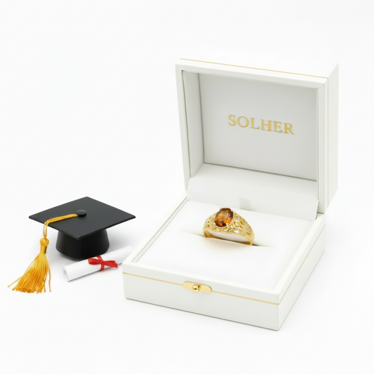 Anillo 🎓 graduación para Chica Gold.