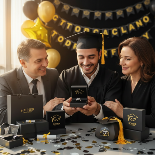 Anillo  Graduacion con Circonitas  Plata
