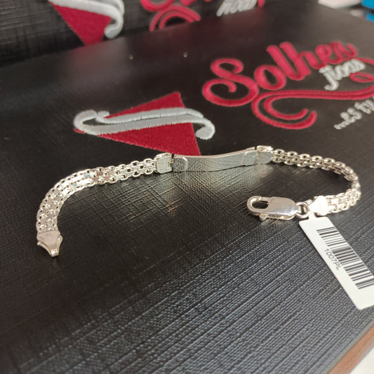 Pulsera para Personalizar Plata Tejido Chino.