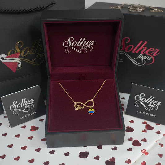 Gargantilla Infinito Venezuela ♾️ cómo " Te quiero" 🇻🇪💝 Gold.