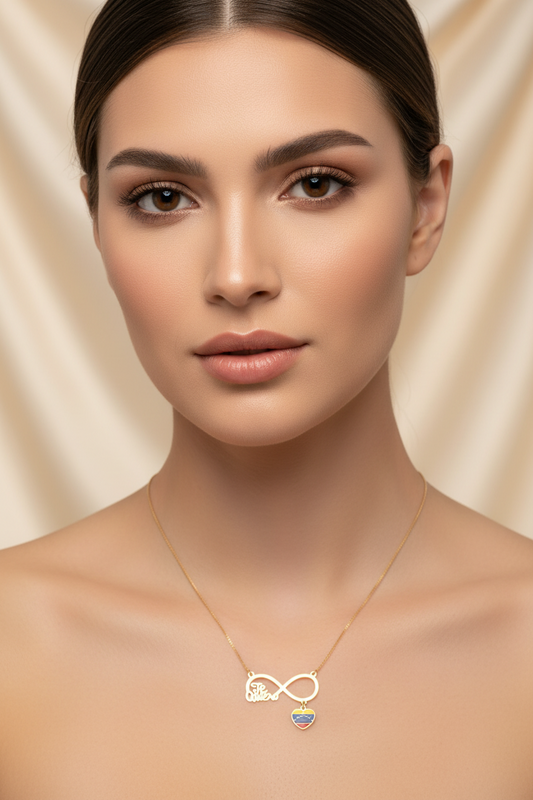 Gargantilla Infinito Venezuela ♾️ cómo " Te quiero" 🇻🇪💝 Gold.