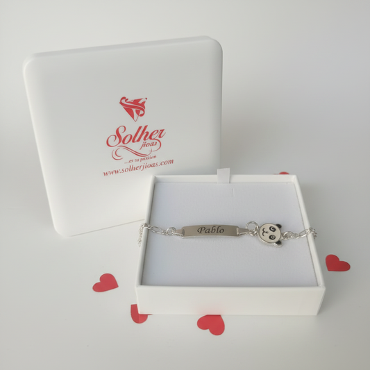 Pulseras personalizadas plata para Niños