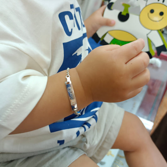 Pulsera personalizada para niños plata