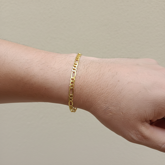 Pulsera tejido Eslabon  Silver and Gold.