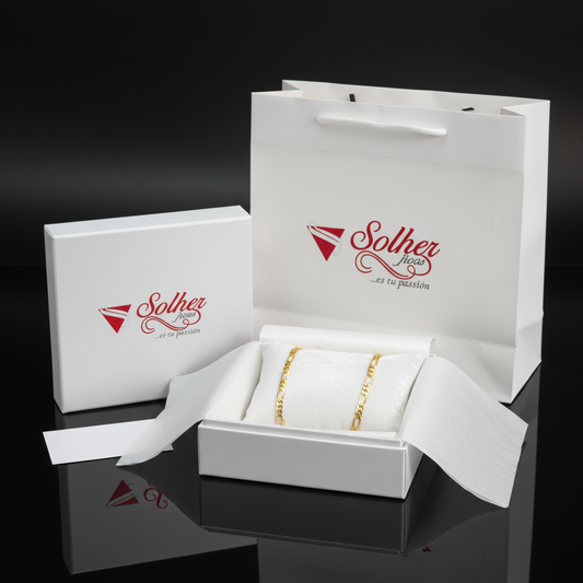 Pulsera tejido Eslabon  Silver and Gold.