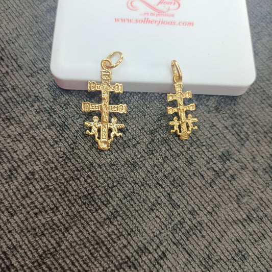 Colgante Cruz Caravaca Gold T: S