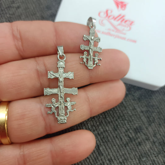 Colgante Cruz Caravaca Silver T: S