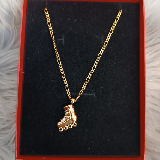 Cadena con Colgante Patín Gold.