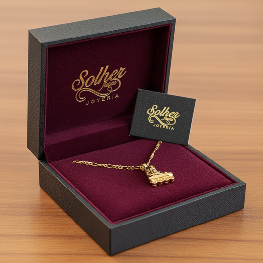 Cadena con Colgante Patín Gold.