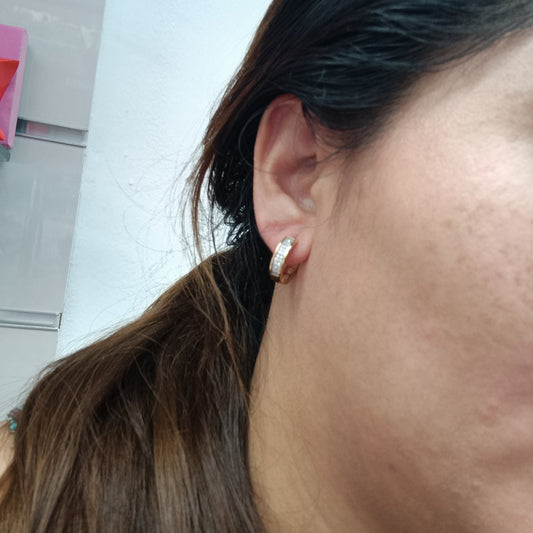 Argollas Trio con circonitas finas