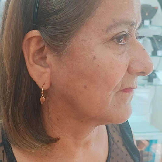 Pendientes Hoja tamaño P .