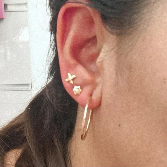 Pendiente Mini Estrella con Mini Perlita