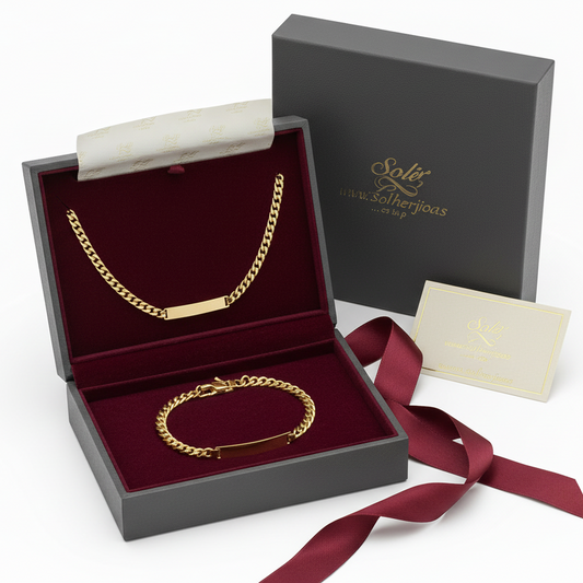 Pack Pulsera y Gargantilla Personalizado Gold.