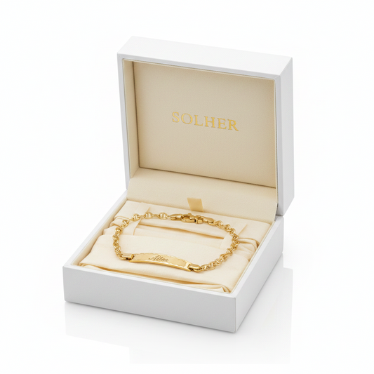 Pulseras Personalizado para bebe en 100%  Oro 18 Kl.