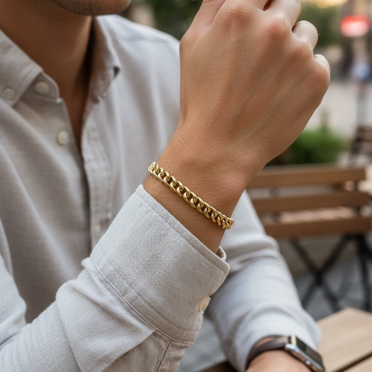 Pulsera de caballero 100% en Oro de 18 Kl.