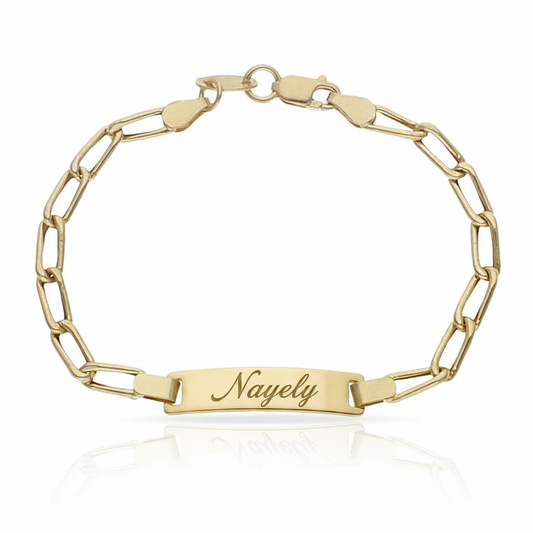 Pulsera Personalizable para bebe 100% en Oro de 18 Kl.