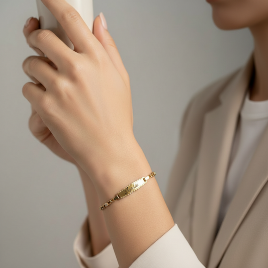 Pulsera Personalizado  unisex en 100% Oro de 18 Kl.