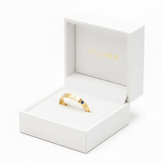 Anillo  personalizable con nombre  100% Oro 18 Kilates .