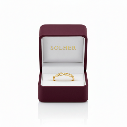 Anillo Infinitos Unidos 100% Oro de 18 Kiliates.