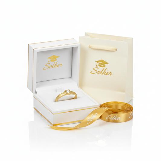 Anillo Personalizado Graduación 100% en Oro de 18 Kl.