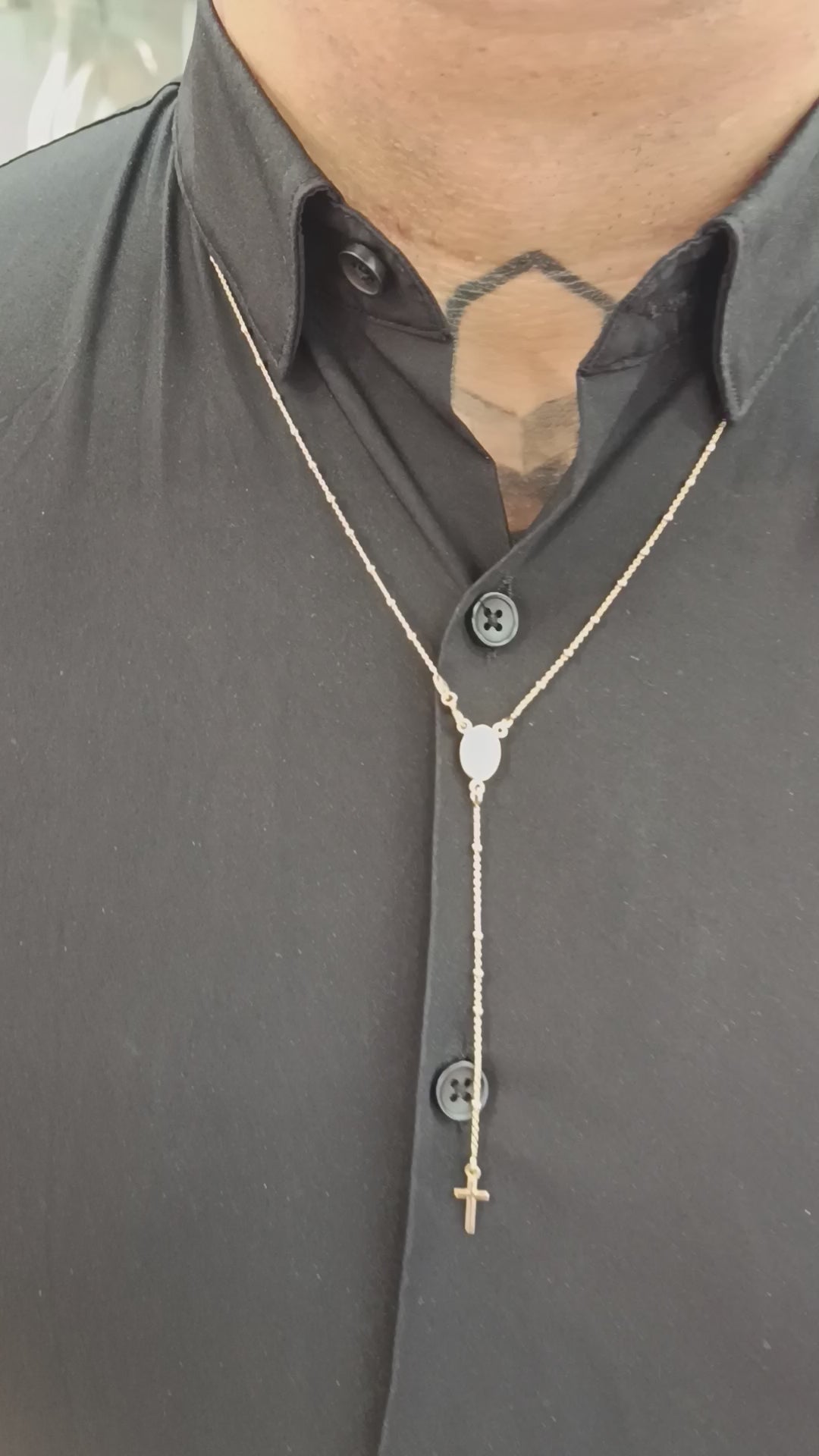 Rosario 2 mm Silver and Gold 60cm