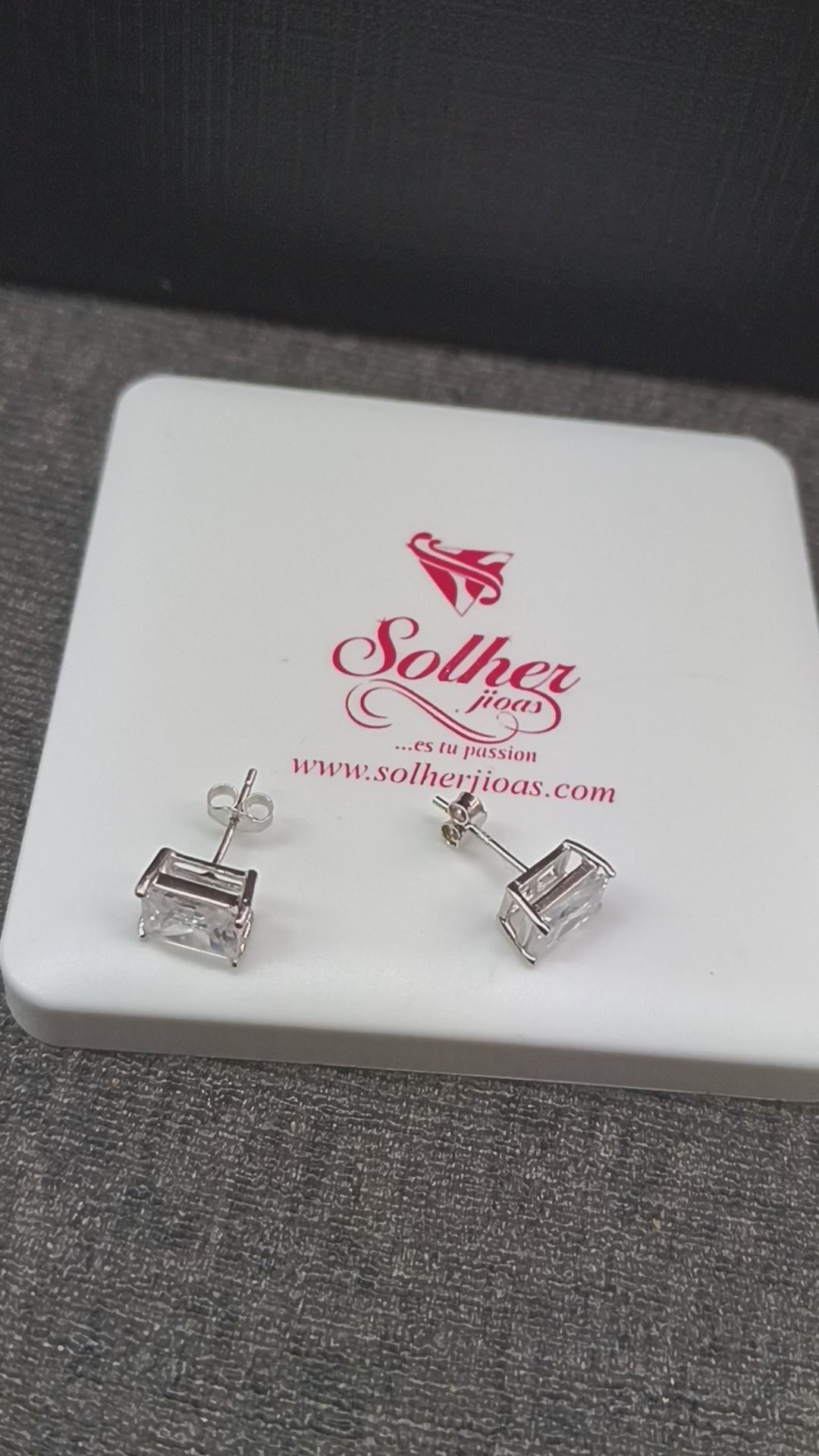 Pendientes Con Circón corte Rectangular unisex