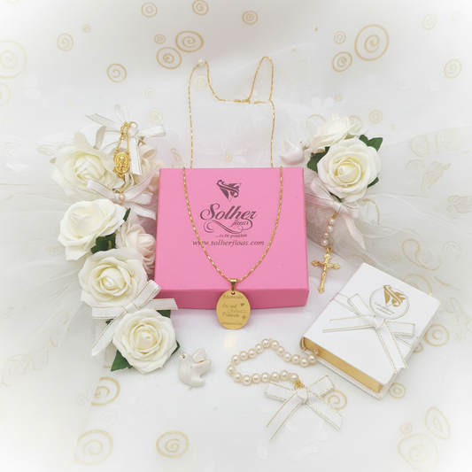 Cadena con colgante Oval T. L  Personalizado