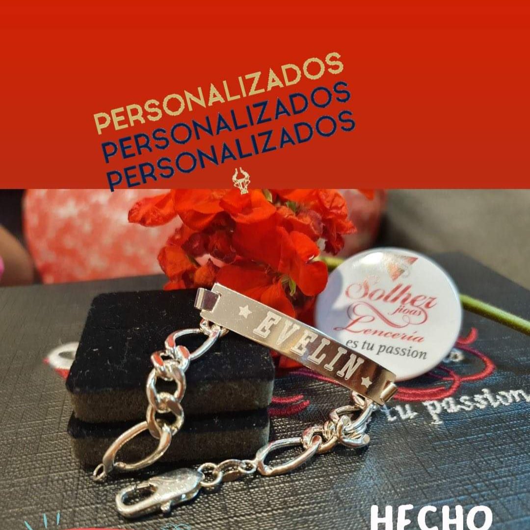 Pulseras personalizadas unisex plata