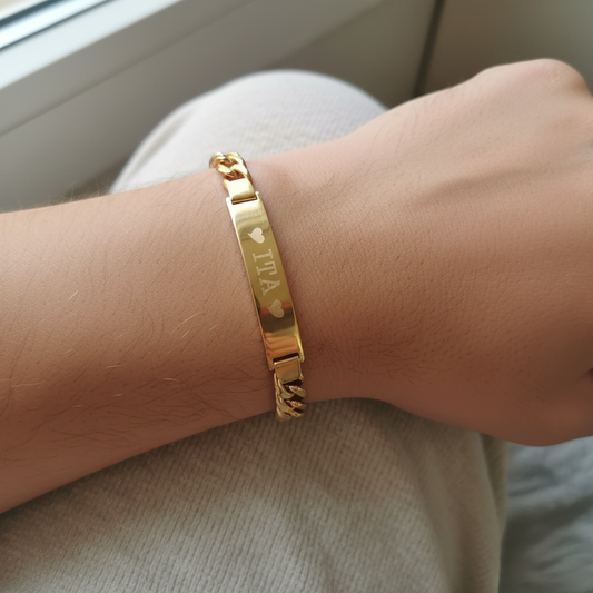 Pulsera Unisex para Adulto Personalizable Gold.