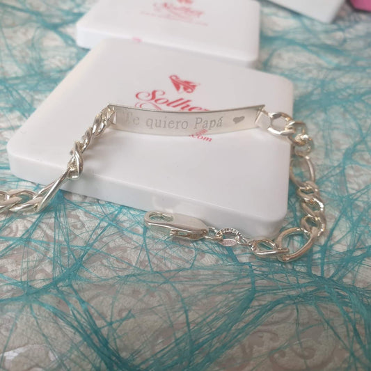 Pulseras personalizadas unisex plata