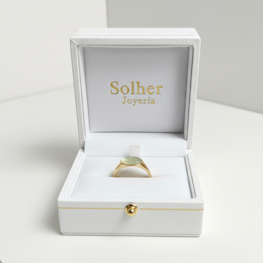 ANILLO PLATA 925 SELLO OVALADO APAISADO