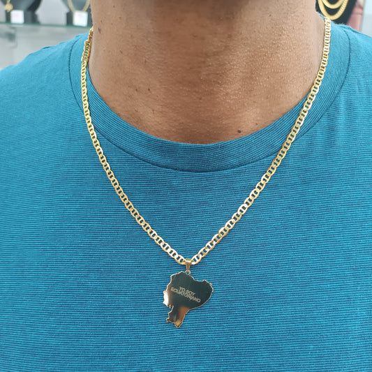 Cadena con Colgante Yo Soy Ecuatoriano 🇪🇨 personalizado