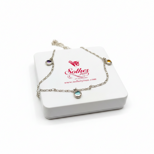 Tobillera Tres Corazón ❤️❤️❤️ Silver.