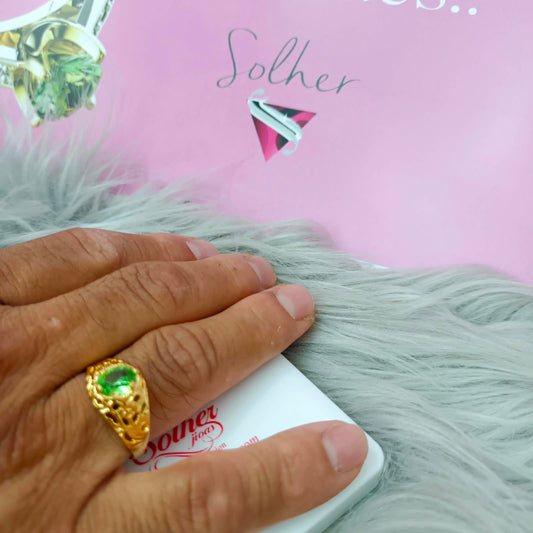 Anillo circón Peridot Gold.