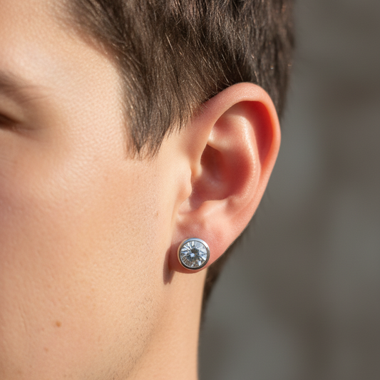 Pendientes unisex Circón T: L   Silver.