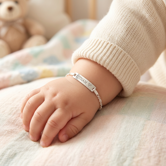 Pulsera personalizado para niños 100% Plata.