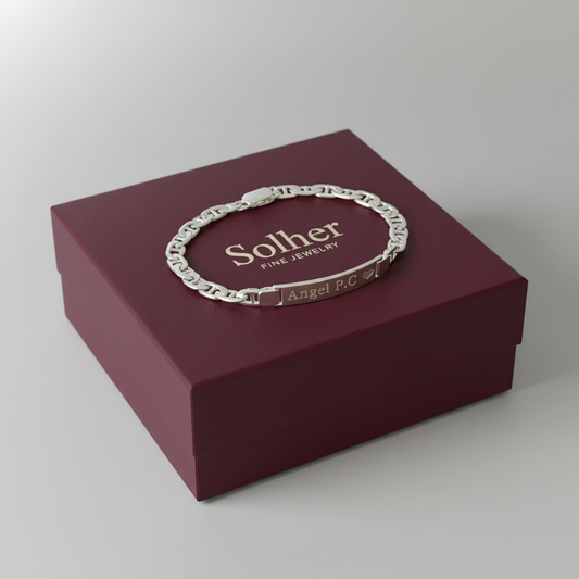 Pulsera para Personalizar Plata Tejido Ancla 3 ML.