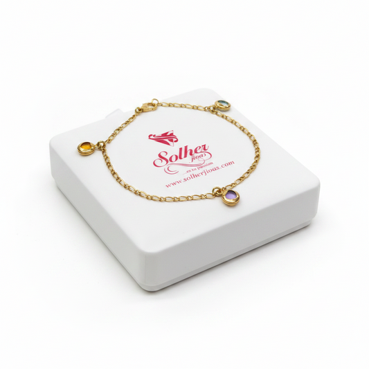 Tobillera Tres Corazones ❤️❤️❤️ Gold.
