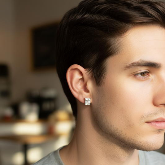 Pendientes Con Circón corte Rectangular unisex