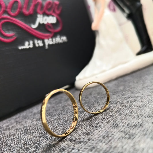 Alianzas personalizado 100% Oro 🪙 de 18 kilates.