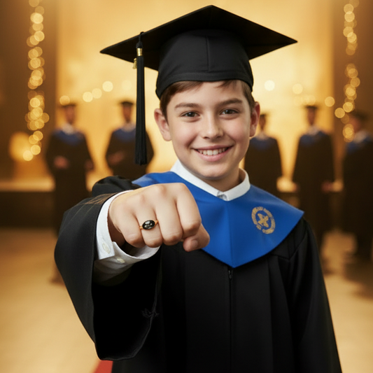 Anillo Graduacion  niños Personalizado Gold